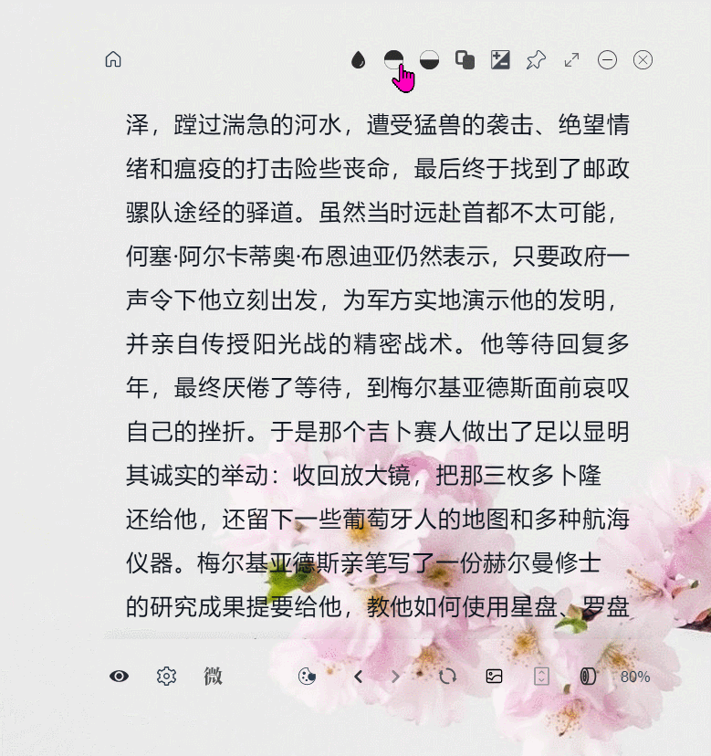 墨鱼阅读智能隐藏演示 - 鼠标移出自动隐藏功能